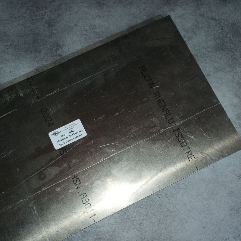 Aluminium 2024 T351 Ep.12 500x265mm