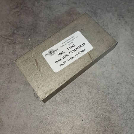 Inox 304L / Z3CN18.10 Ep.20 115mm x 60mm