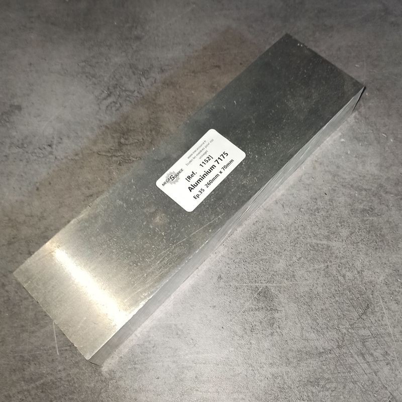 Aluminium 7175 Ep.35 260mm x 70mm