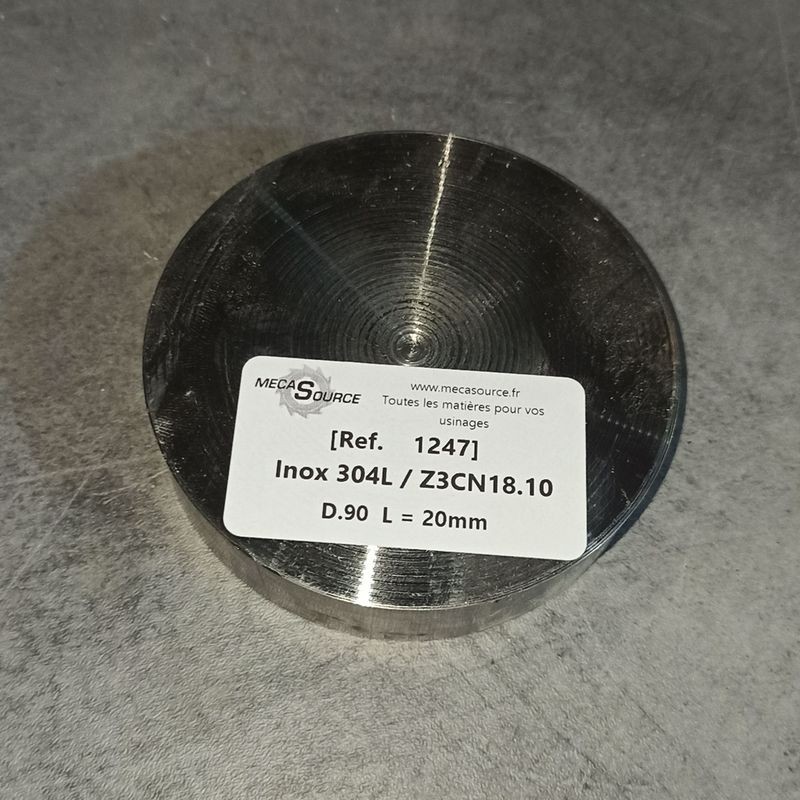 Inox 304L / Z3CN18.10 D.90 L.20mm