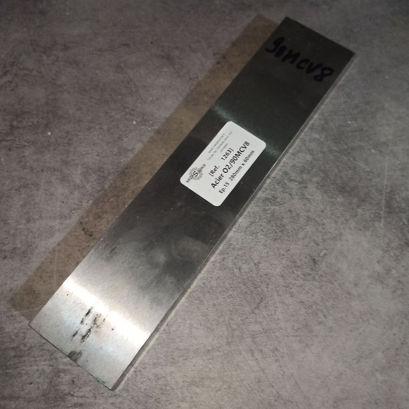 Acier O2/90MCV8 Ep.15 280mm x 60mm Acier O2/90MCV8 Ep.15 280mm x 60mm