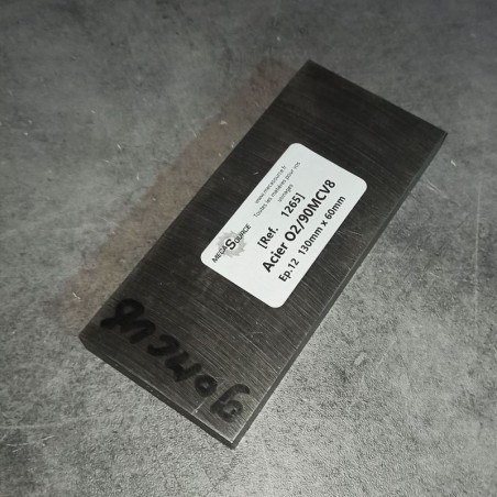 Acier O2/90MCV8 Ep.12 130mm x 60mm