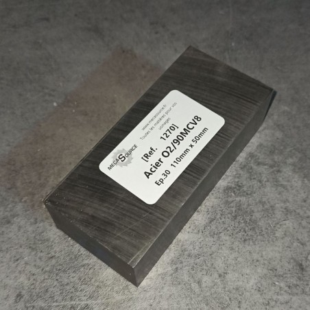 Acier O2/90MCV8 Ep.30 110mm x 50mm