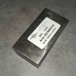 Acier O2/90MCV8 Ep.40 100mm x 50mm