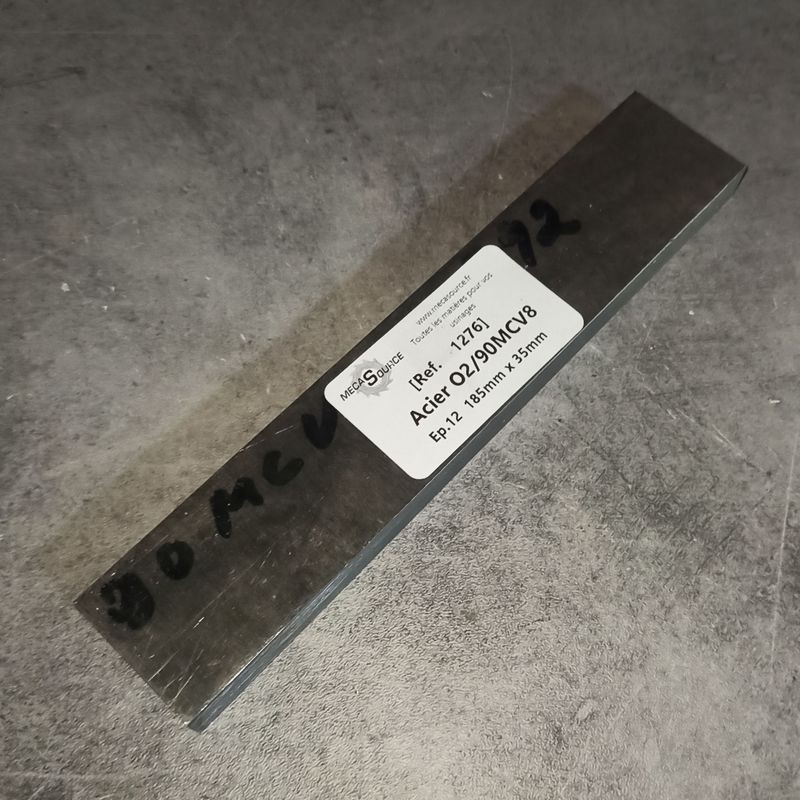 Acier O2/90MCV8 Ep.12 185mm x 35mm