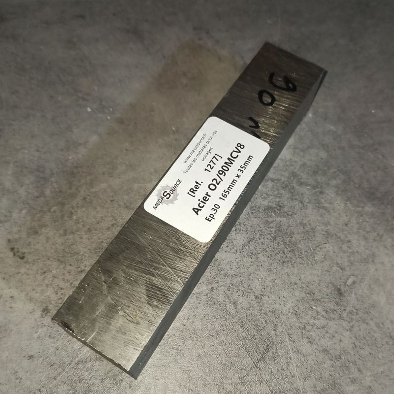 Acier O2/90MCV8 Ep.30 165mm x 35mm