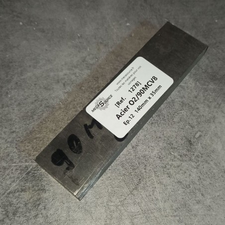 Acier O2/90MCV8 Ep.12 140mm x 35mm
