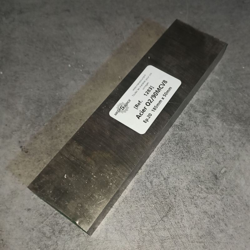 Acier O2/90MCV8 Ep.20 185mm x 50mm