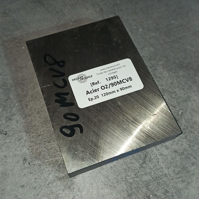 Acier O2/90MCV8 Ep.20 120mm x 90mm