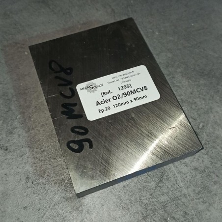 Acier O2/90MCV8 Ep.20 120mm x 90mm