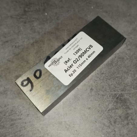 Acier O2/90MCV8 Ep.20 115mm x 40mm