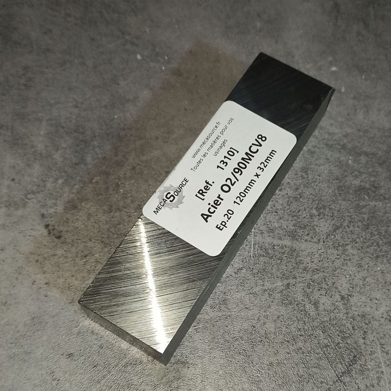 Acier O2/90MCV8 Ep.20 120mm x 32mm