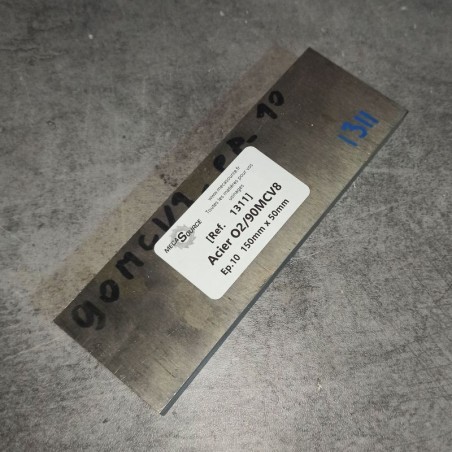 Acier O2/90MCV8 Ep.10 150mm x 50mm