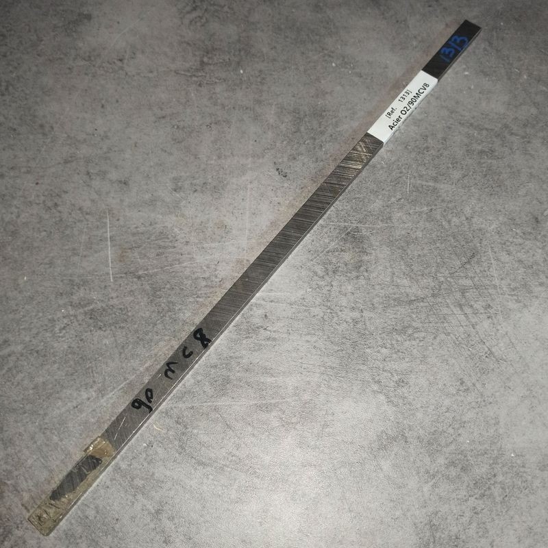 Acier O2/90MCV8 Ep.5 380mm x 12mm