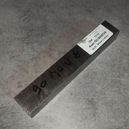 Acier O2/90MCV8 Ep.25 185mm x 30mm