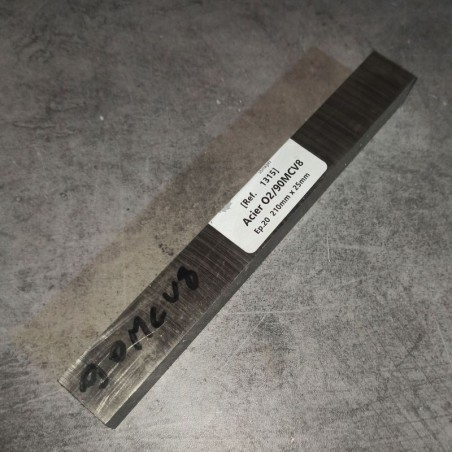 Acier O2/90MCV8 Ep.20 210mm x 25mm