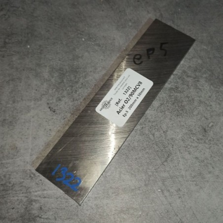 Acier O2/90MCV8 Ep.5 200mm x 50mm