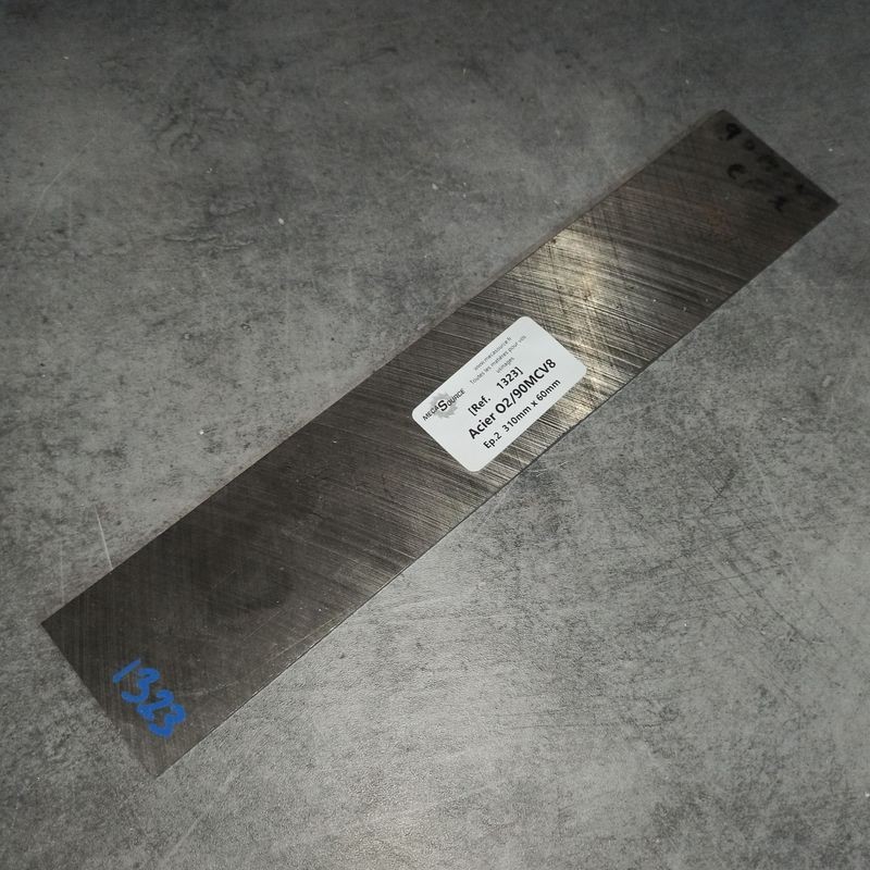Acier O2/90MCV8 Ep.2 310mm x 60mm