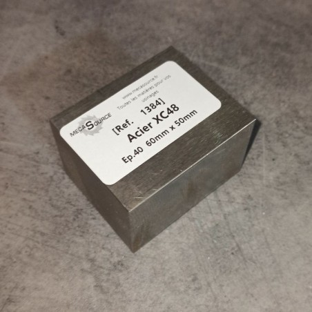 Acier XC48  Ep.40  60mm x 50mm