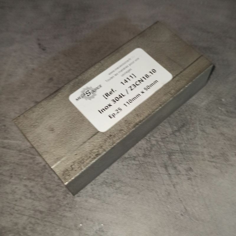 Inox 304L / Z3CN18.10  Ep.25  110mm x 50mm