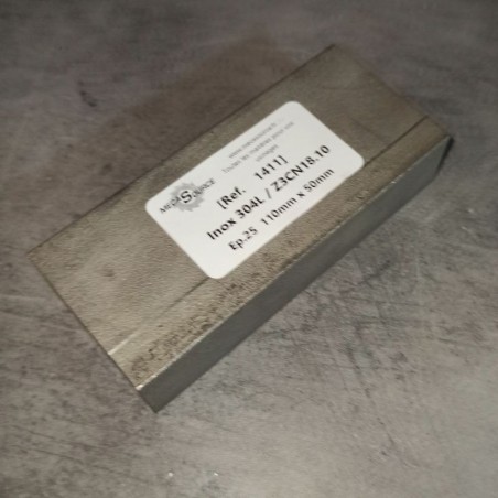 Inox 304L / Z3CN18.10  Ep.25  110mm x 50mm