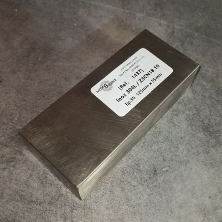 Inox 304L / Z3CN18.10  Ep.30  125mm x 55mm