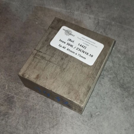 Inox 304L / Z3CN18.10  Ep.40  85mm x 75mm
