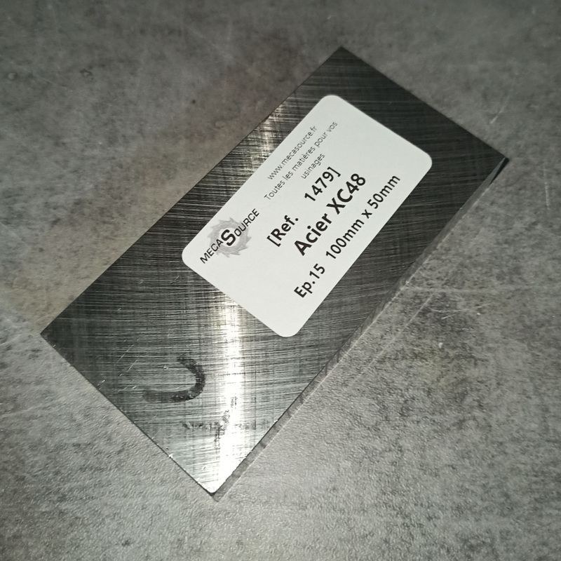 Acier XC48  Ep.15  100mm x 50mm