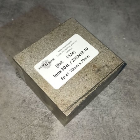 Inox 304L / Z3CN18.10  Ep.41  70mm x 70mm