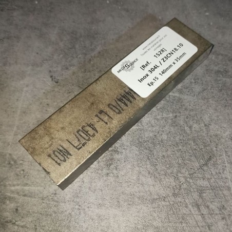Inox 304L / Z3CN18.10  Ep.15  140mm x 35mm