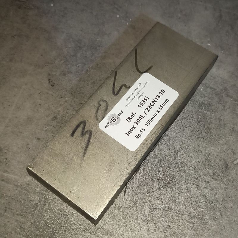 Inox 304L / Z3CN18.10  Ep.15  150mm x 55mm