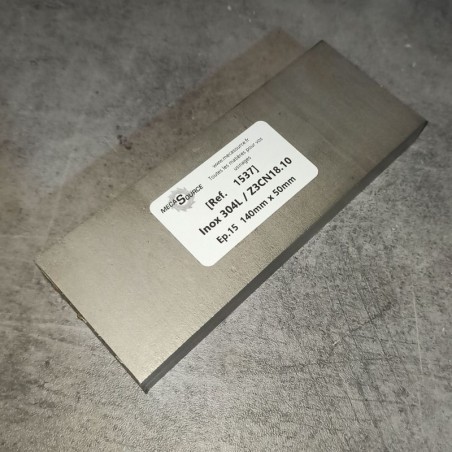 Inox 304L / Z3CN18.10  Ep.15  140mm x 50mm