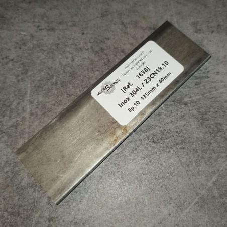 Inox 304L / Z3CN18.10 Ep.10 135mm x 40mm