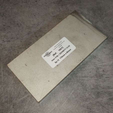 Inox 316L / Z2CND17.12.02 Ep.12 170mm x 85mm