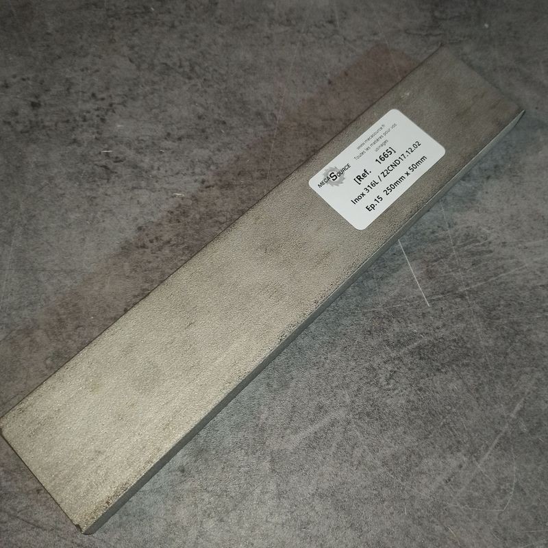 Inox 316L / Z2CND17.12.02 Ep.15 250mm x 50mm