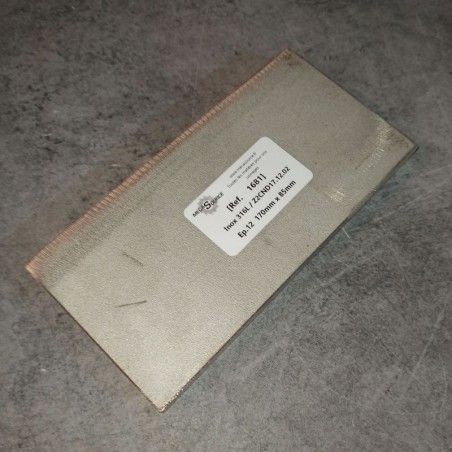 Inox 316L / Z2CND17.12.02 Ep.12 170mm x 85mm