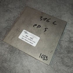Inox 316L / Z2CND17.12.02 Ep.5 145mm x 145mm