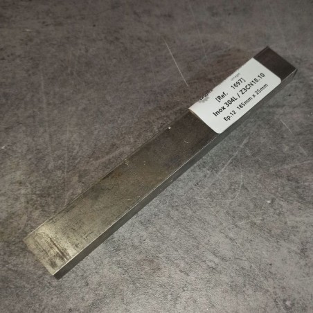 Inox 304L / Z3CN18.10 Ep.12 185mm x 25mm