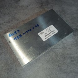 Aluminium 5083 Ep.15 185mm x 110mm