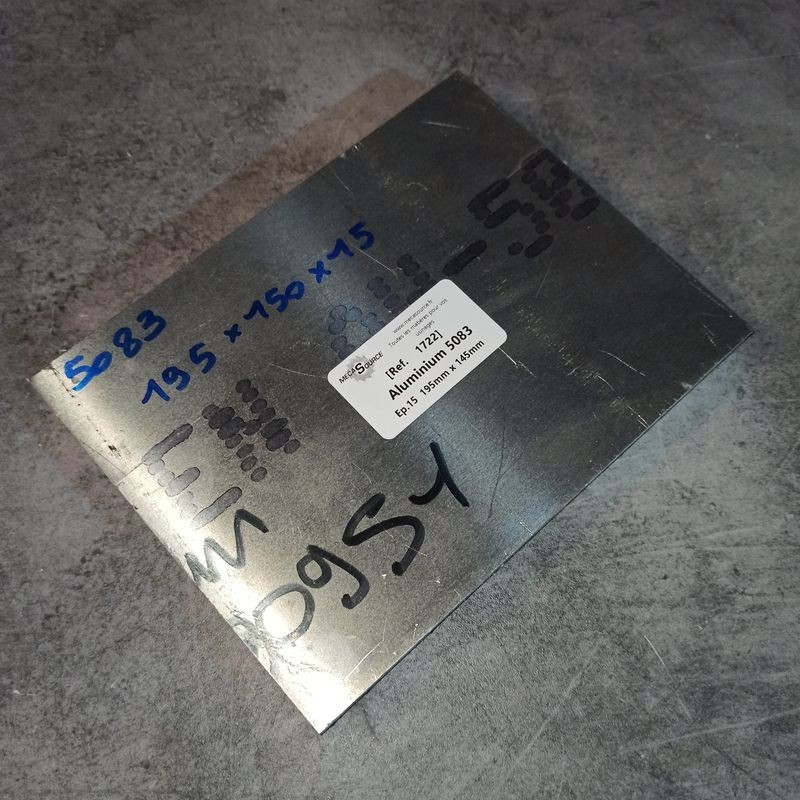 Aluminium 5083 Ep.15 195mm x 145mm