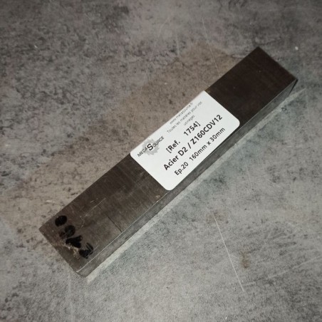 Acier D2 / Z160CDV12 Ep.20 160mm x 30mm