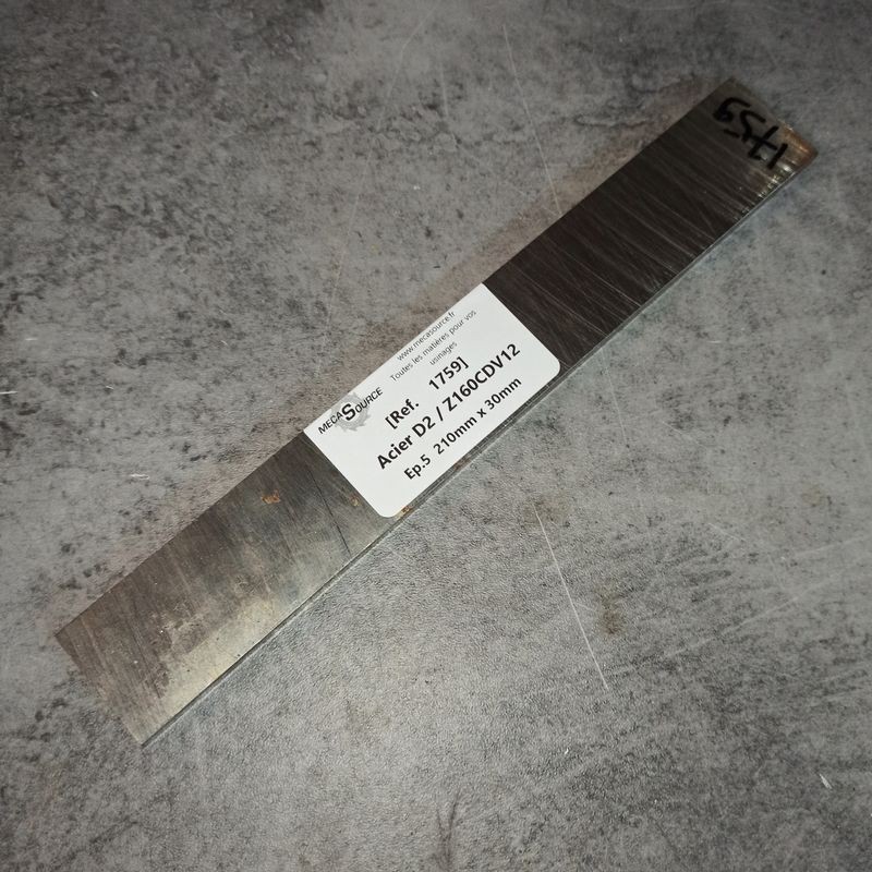 Acier D2 / Z160CDV12 Ep.5 210mm x 30mm