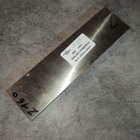 Acier D2 / Z160CDV12 Ep.12 230mm x 60mm