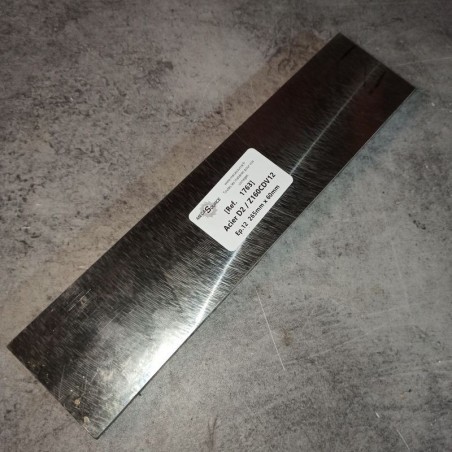 Acier D2 / Z160CDV12 Ep.12 265mm x 60mm