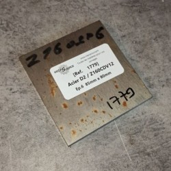 Acier D2 / Z160CDV12 Ep.6 85mm x 80mm