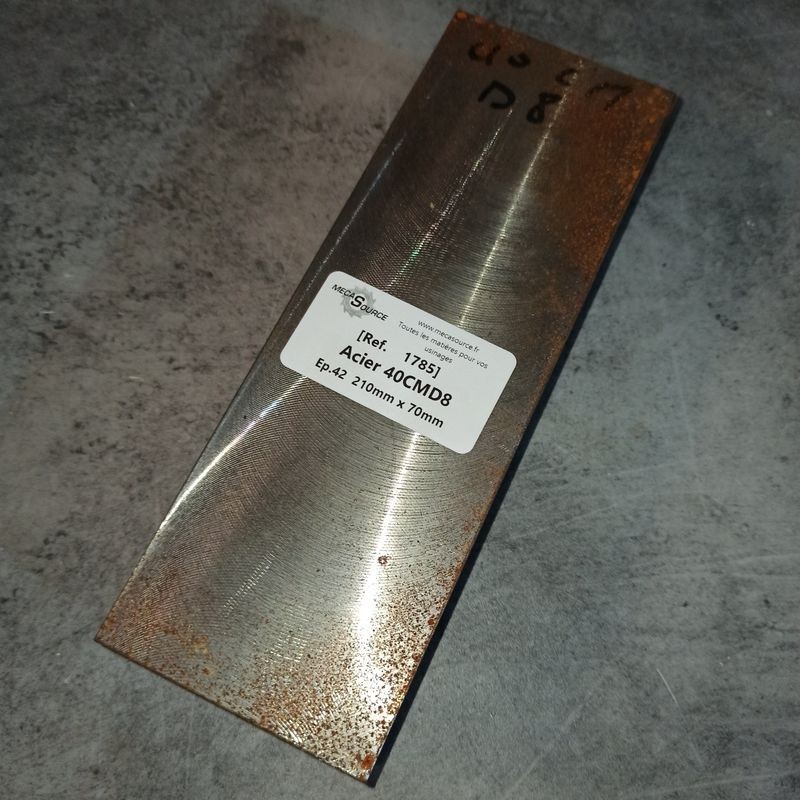Acier 40CMD8 Ep.42 210mm x 70mm