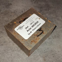 Acier 40CMD8 Ep.40 75mm x 65mm