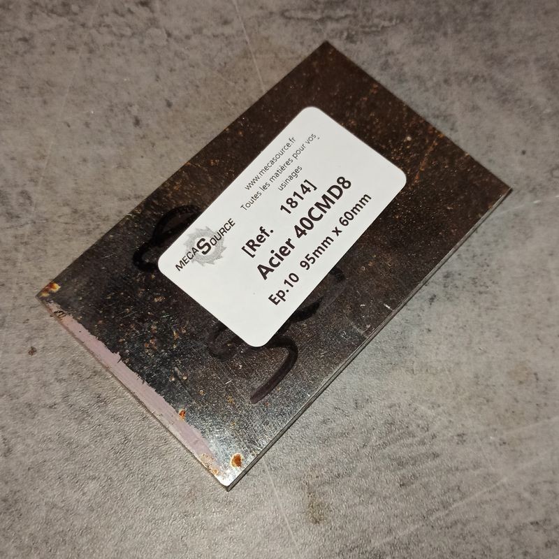 Acier 40CMD8 Ep.10 95mm x 60mm