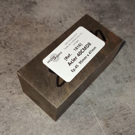 Acier 40CMD8 Ep.45 95mm x 47mm