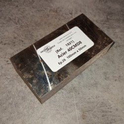 Acier 40CMD8 Ep.26 100mm x 50mm